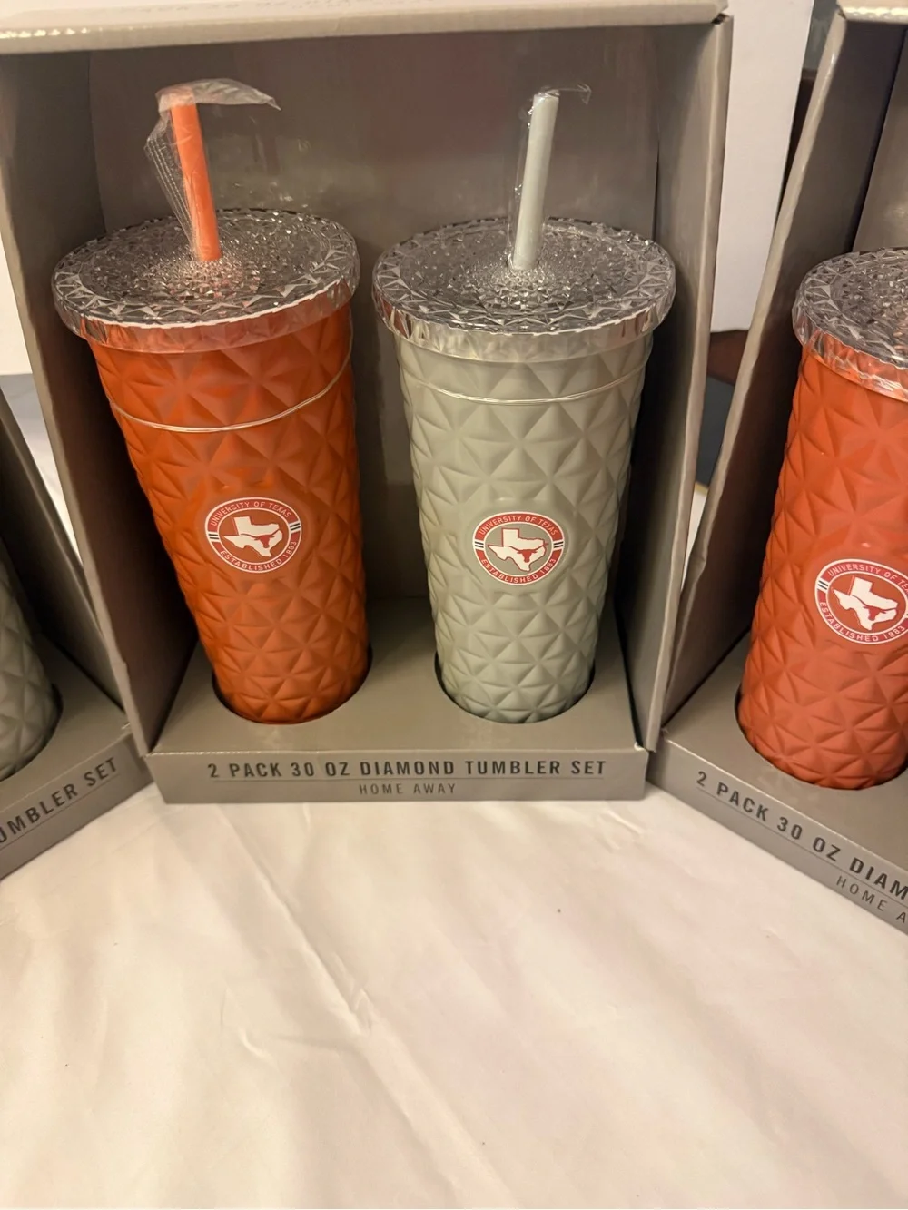 NEW! 2-PACK OF UNIVERSITY of TEXAS 30 oz, Stainless Steel TUMBLERS